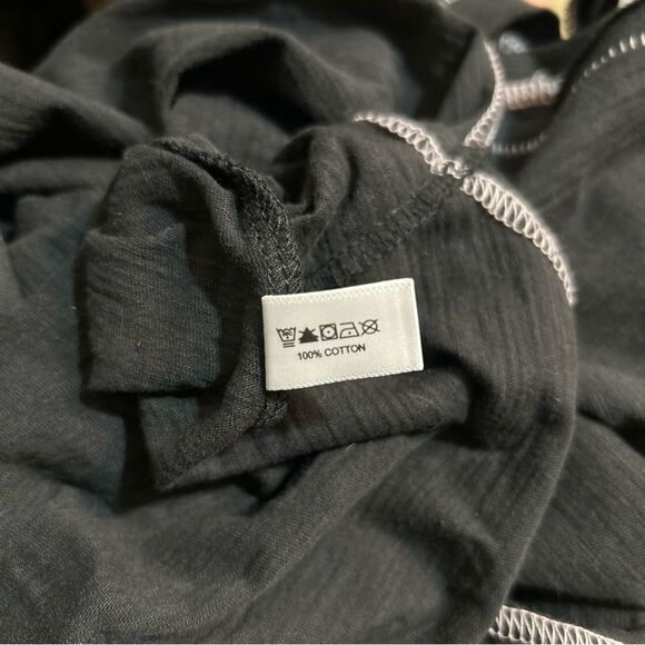 Lisa Todd Double Down Embroidered Hearts Cotton Slub Short Sleeve T-Shirt - Picture 7 of 8